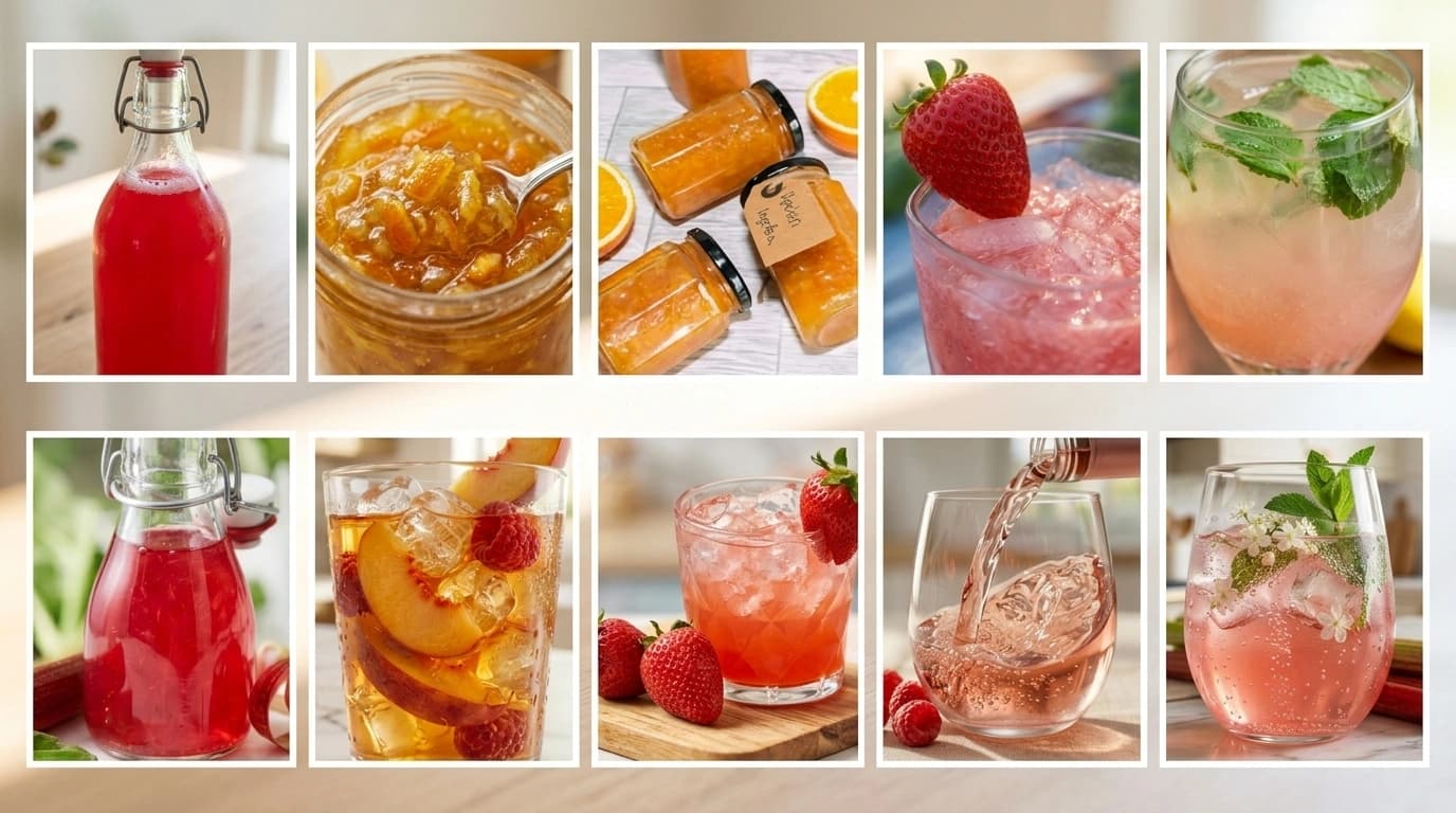 Rabarbersaft & Drycker – 20 recept på saft, sylt och drinkar