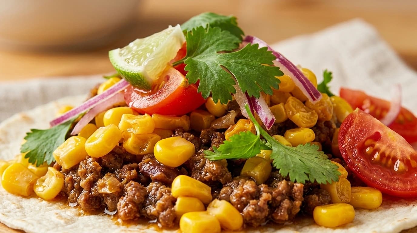 Doldis-tacos med svarta bönor, majs och riven zucchini – Dubbla satsen taco på 20 minuter - traditionellt Svensk Middag recept, perfekt till vardagsmiddag