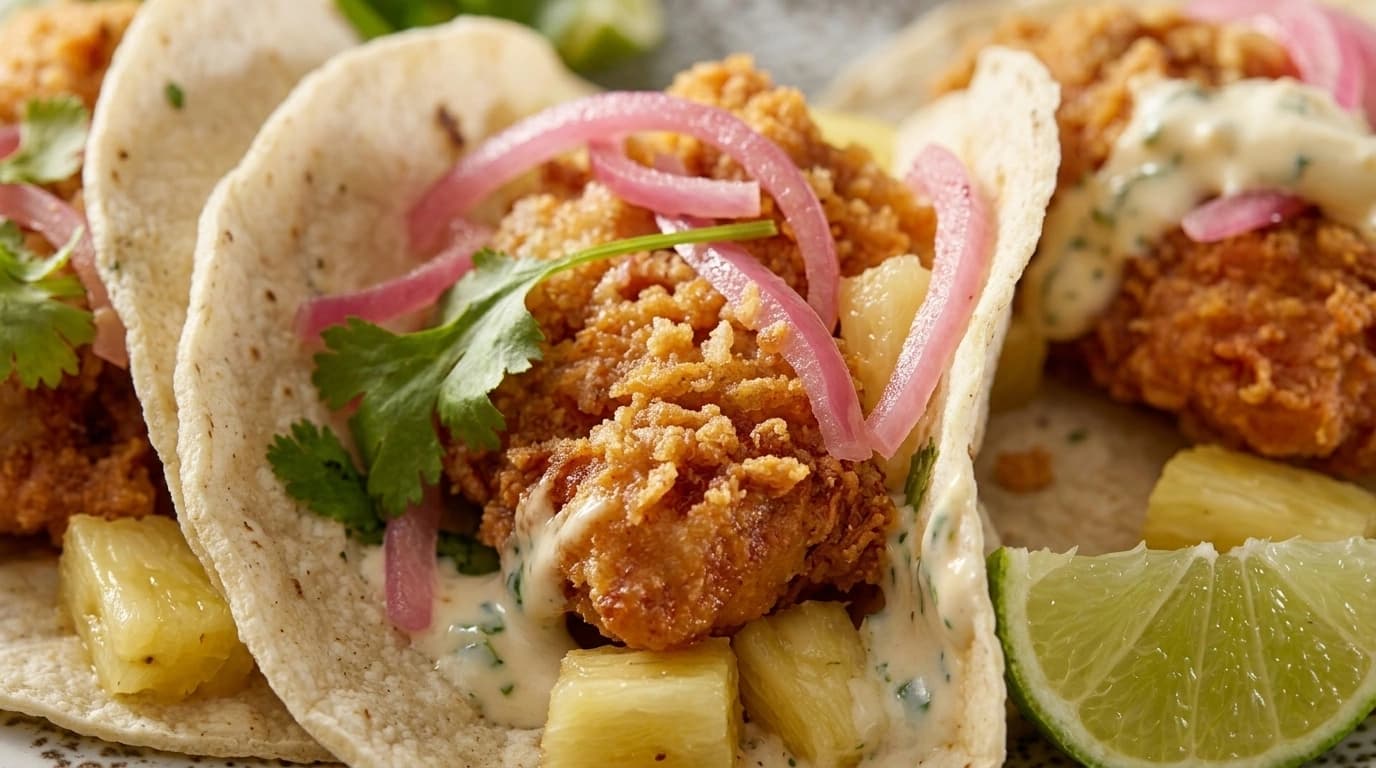 Fish Tacos med airfryer-stekt torsk – 20 minuter till Mexiko i din airfryer - traditionellt Mexikansk Middag recept, perfekt till vardagsmiddag