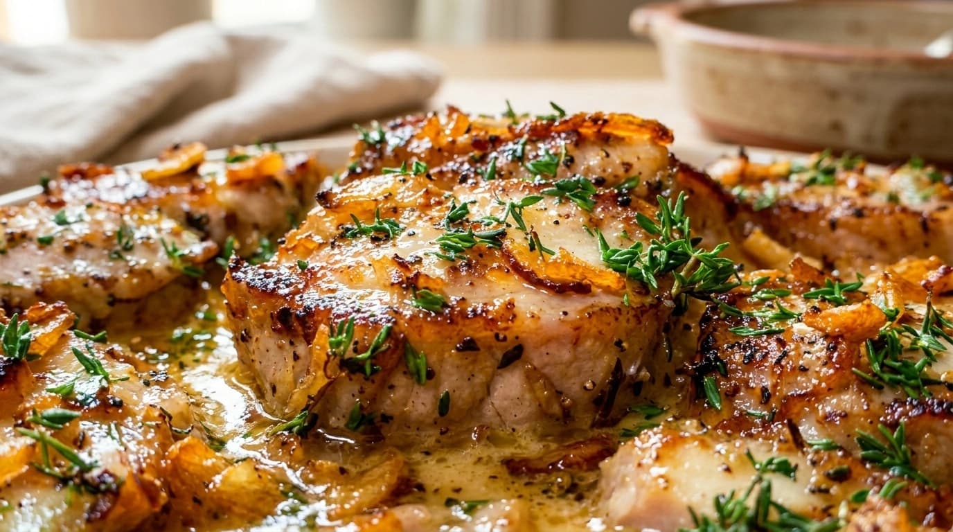 Fläskfilé med rabarberchutney och timjan