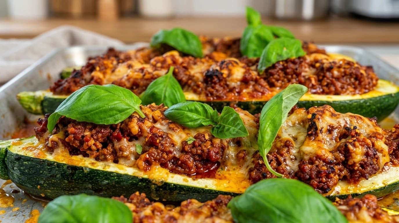Fyllda zucchinibåtar med quinoa, köttfärs och fetaost – Medelhavslyx på 40 minuter - traditionellt Svensk Middag recept, perfekt till vardagsmiddag