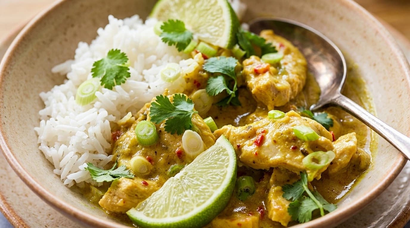 Gryta kyckling, kokos och lime – Thailändsk dröm på 30 minuter - traditionellt Thailändsk Middag recept, perfekt till vardagsmiddag