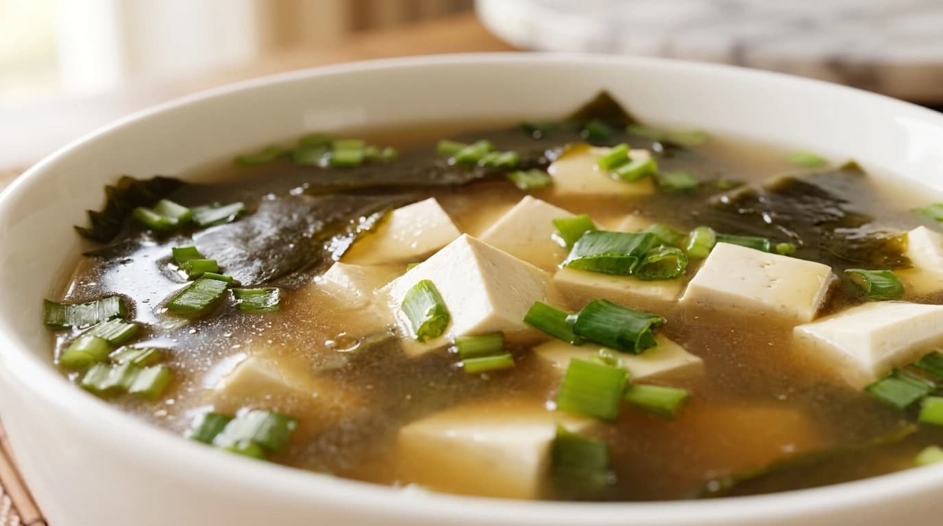 Japansk misosoppa med tofu och wakame – Traditionell och lugnande på 15 minuter - traditionellt Japanskt Middag recept, perfekt till vardagsmiddag