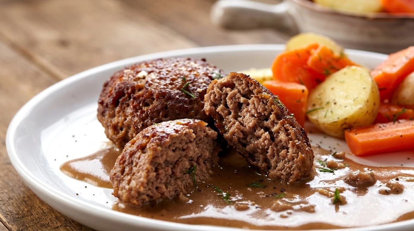 Köttfärs- och linsbiffar med riven morot och lök – Halva priset, dubbelt så gott på 30 minuter - traditionellt Svensk Middag recept, perfekt till vardagsmiddag