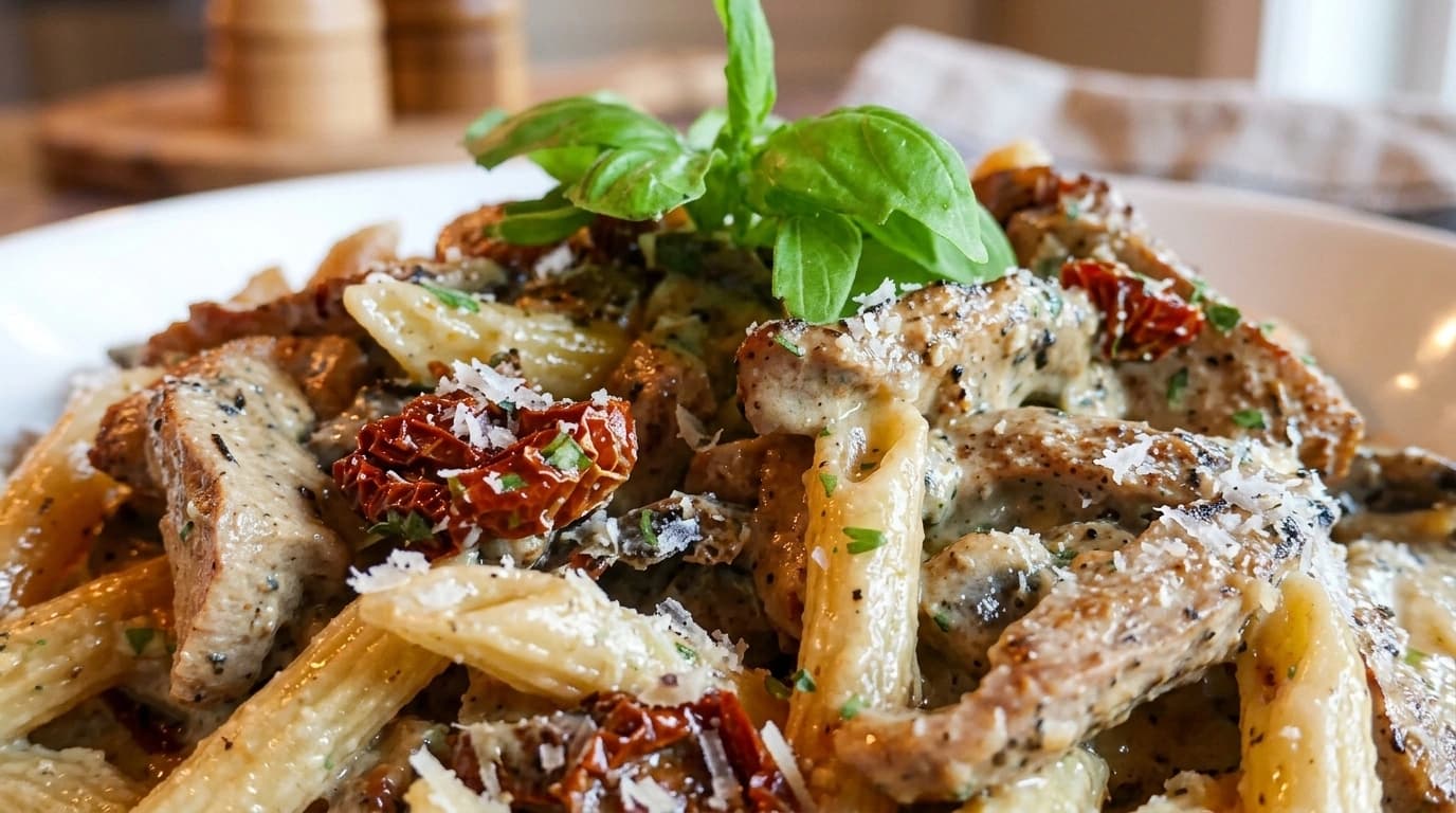 Sommrig köttfärspasta med soltorkade tomater och ruccola – 15 minuters semesterkänsla - traditionellt Italiensk Middag recept, perfekt till vardagsmiddag
