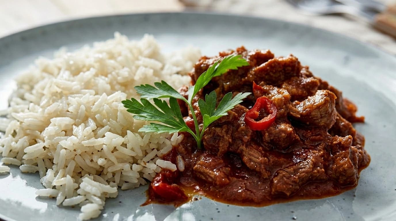 Köttfärs-Stroganoff med ris – Krämig husmansklassiker på 25 minuter - traditionellt Svensk Middag recept, perfekt till vardagsmiddag