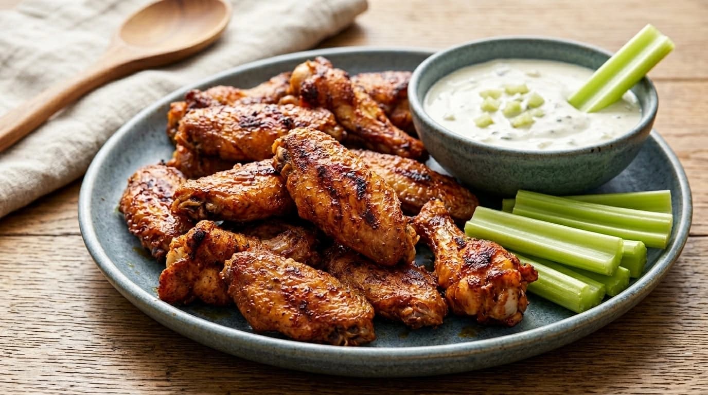 Krispiga kycklingvingar med buffalo-sås – Möra inuti, knapriga utanpå, på 25 minuter - traditionellt Amerikansk Middag recept, perfekt till vardagsmiddag