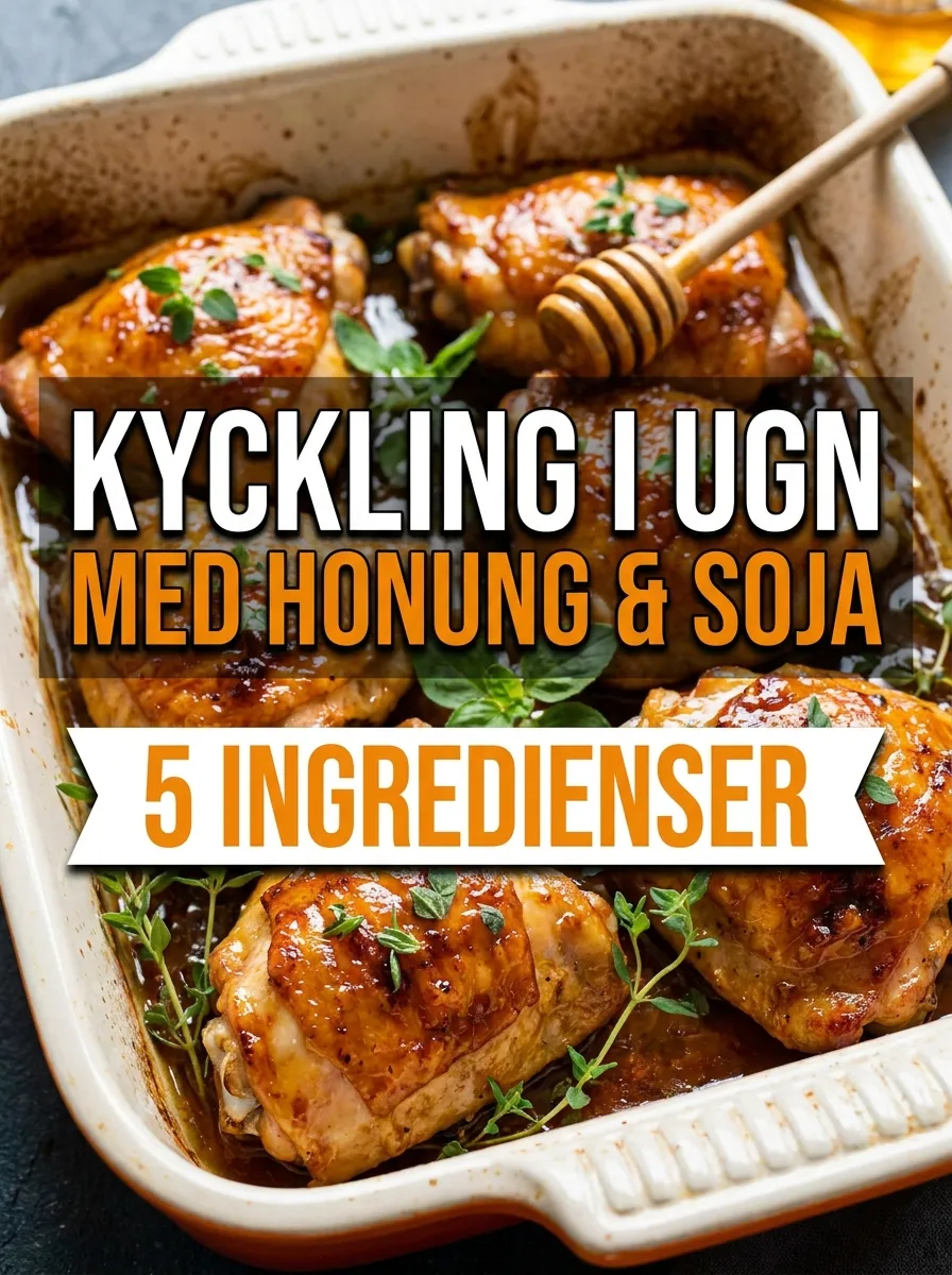 Kyckling i Ugn med Honung & Soja – 5 Ingredienser - traditionellt Asiatisk Middag recept, perfekt till vardagsmiddag