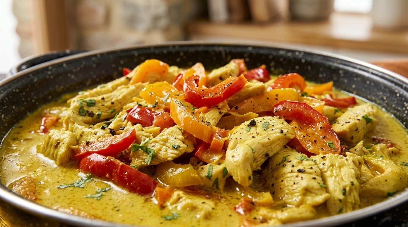 Kyckling i yoghurt–currysås – Krämig middag på 30 minuter - traditionellt Indisk Middag recept, perfekt till vardagsmiddag