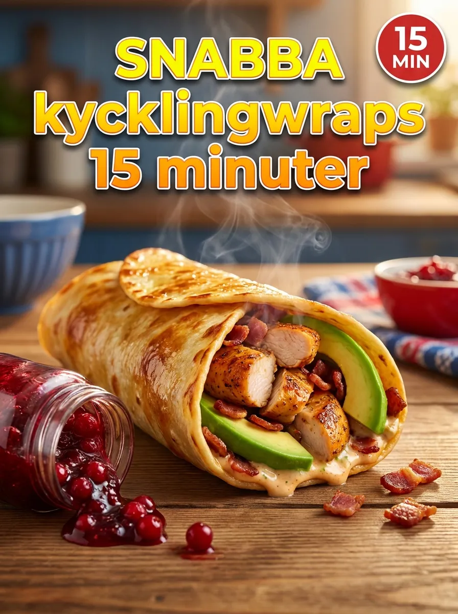 Kycklingwraps med Avokado – Snabbt & Fräscht på 15 Minuter - traditionellt Svensk Middag recept, perfekt till vardagsmiddag