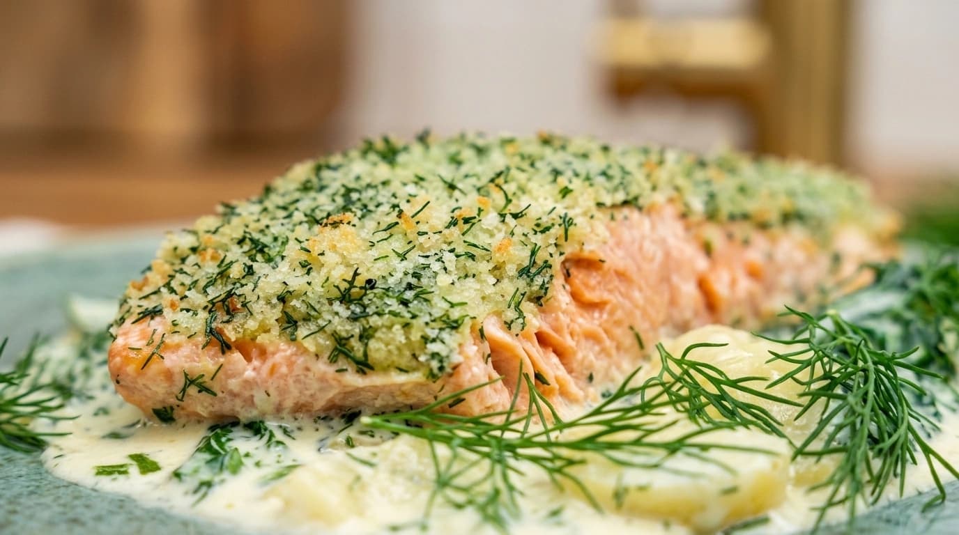 Lax i ugn med dill och senapssås – Festmiddag på 25 minuter - traditionellt Sverige Middag recept, perfekt till vardagsmiddag