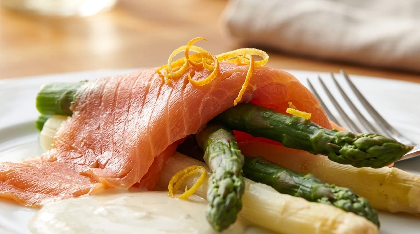 Laxfilé med sparris och citronsmör – Nyttig festmiddag på 25 minuter - traditionellt Sverige Middag recept, perfekt till vardagsmiddag