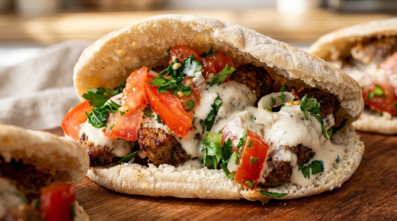 Libanesiska Kofta-spett med tahinisås – Grillat kött på spett på 35 minuter - traditionellt Libanesisk Middag recept, perfekt till vardagsmiddag
