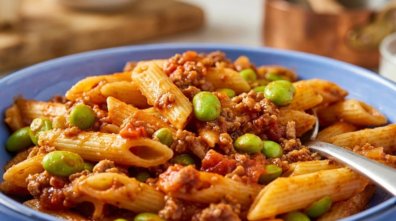 One Pot Pasta med köttfärs, spenat och fetaost – Krämig vardagslyx på 20 minuter - traditionellt Svensk Middag recept, perfekt till vardagsmiddag