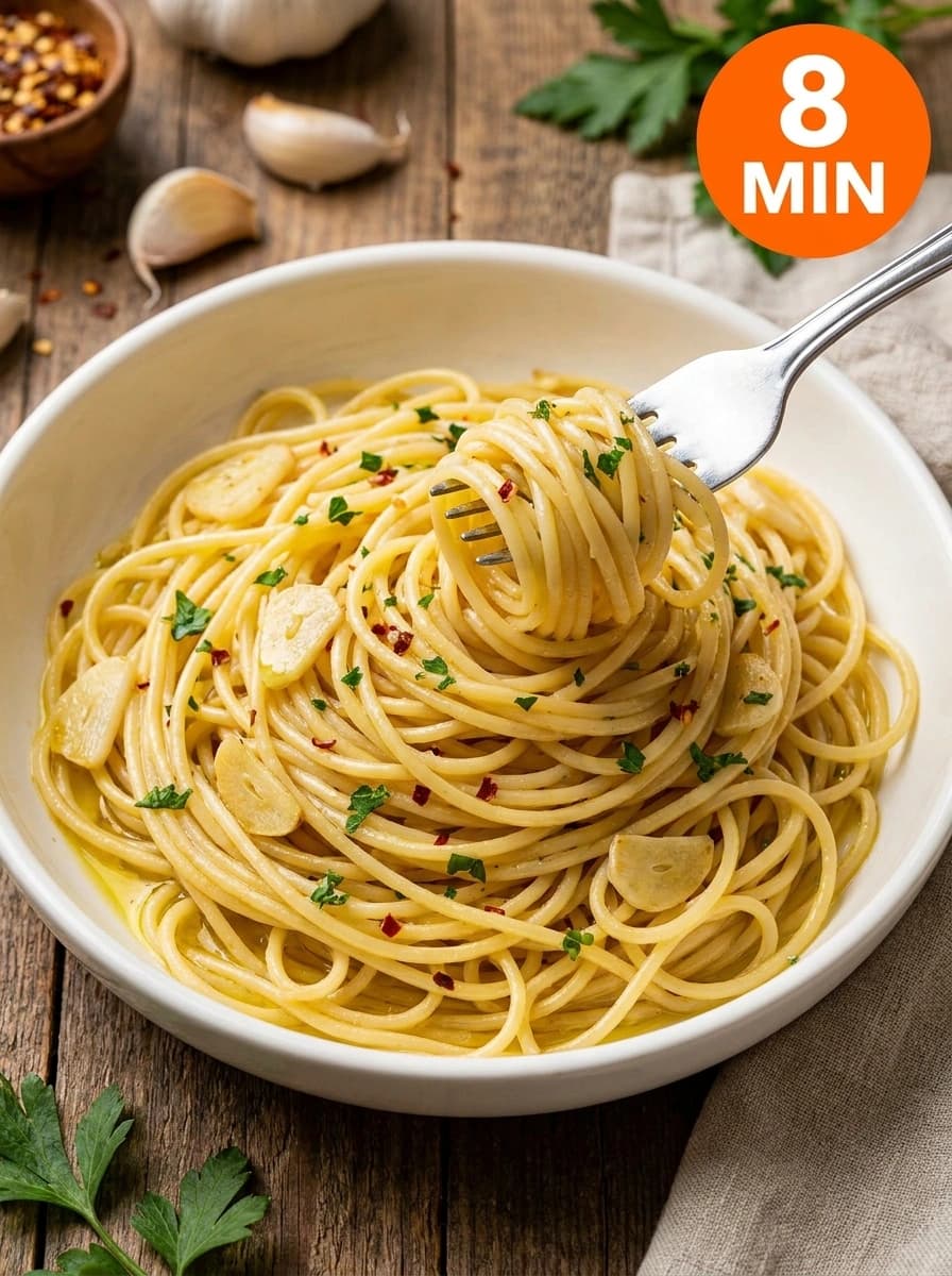 Pasta med olivolja och vitlök (Aglio e Olio)