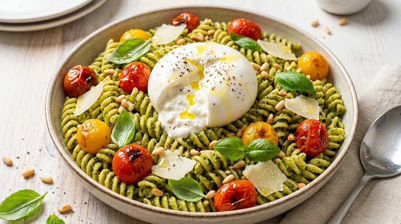 Pastasallad med pesto