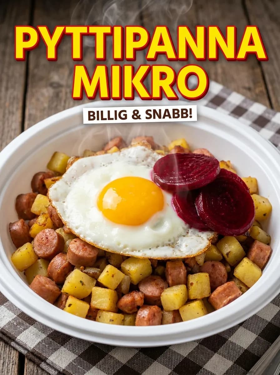 Pyttipanna Mikro – Snabb Billig Vardagsklassiker - traditionellt Svensk Middag recept, perfekt till vardagsmiddag