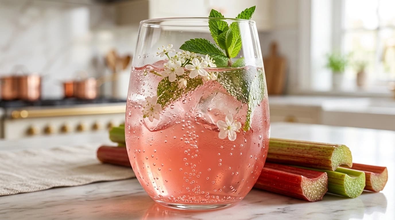 Rabarber Gin & Tonic med rosmarin