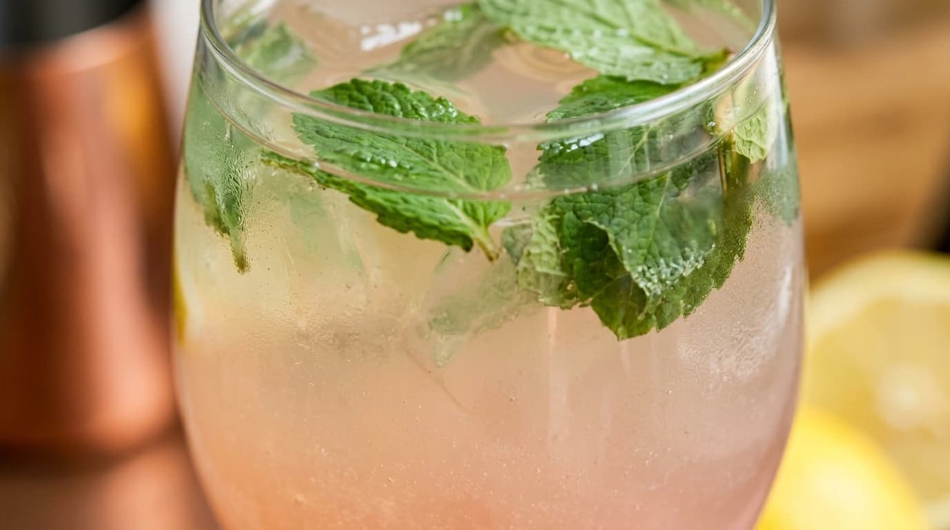 Rabarber lemonad med mynta och lime