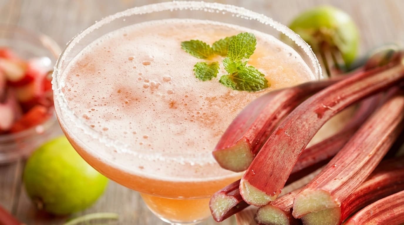 Rabarber Margarita med saltskad och chili