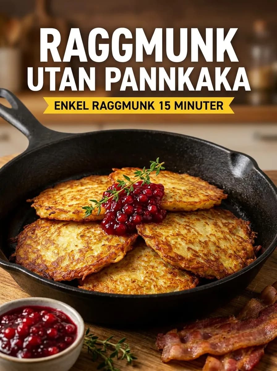 Raggmunk utan Pannkaka – Klassisk Husmanskost på 15 Minuter - traditionellt Svensk Middag recept, perfekt till vardagsmiddag