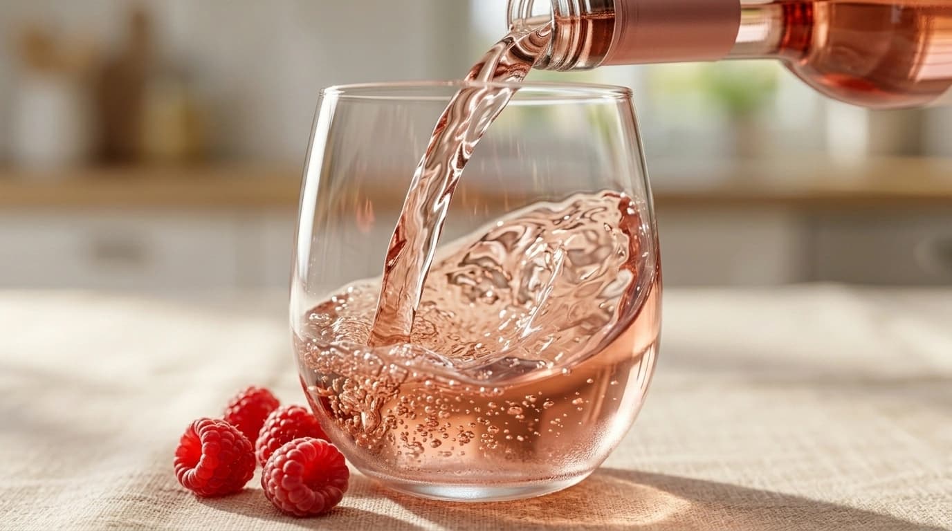 Sparkling rabarber och rosenvatten