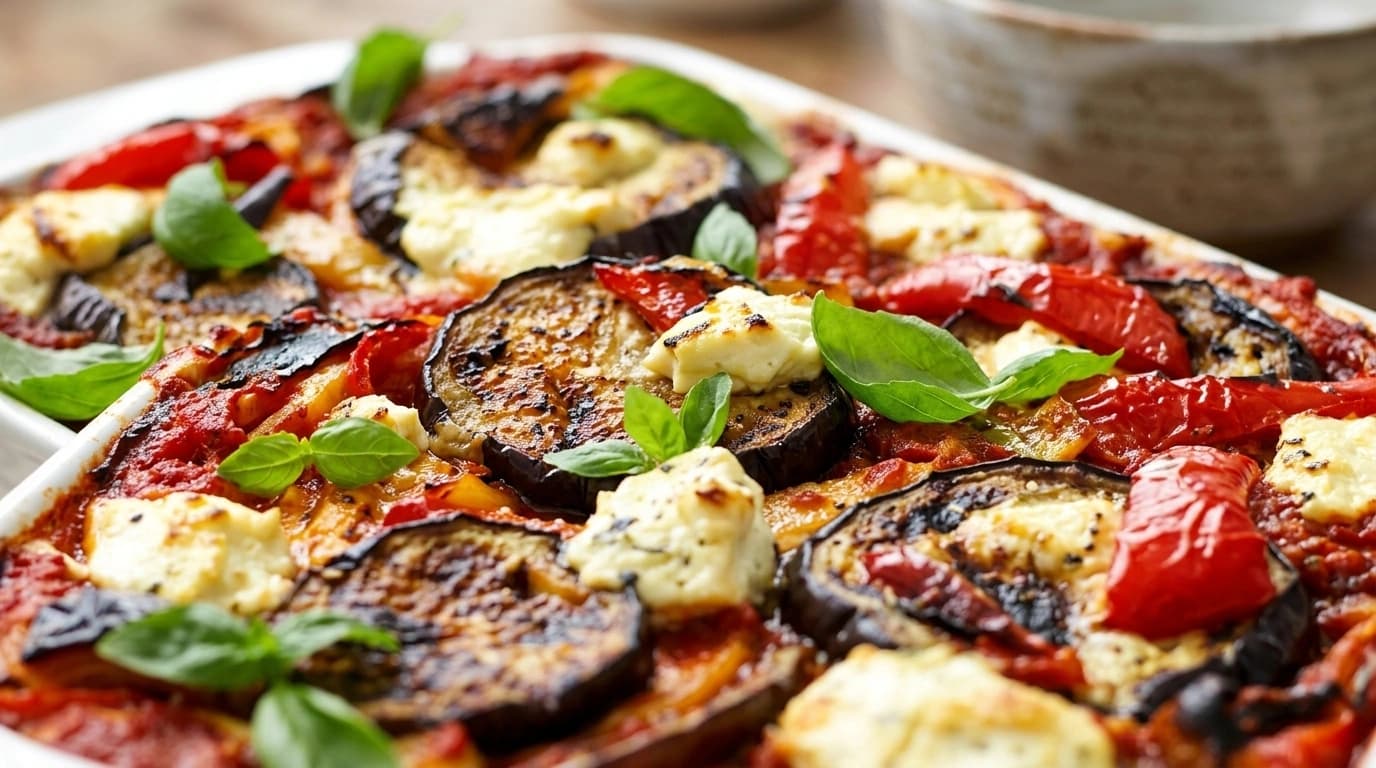 Vegetarisk lasagne med aubergine och ricotta – Mustig ugnslyx under 1 timme - traditionellt Italienskt Middag recept, perfekt till vardagsmiddag