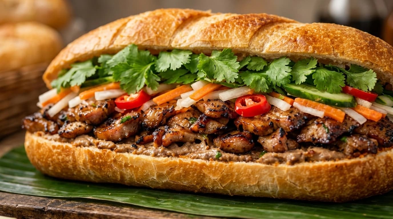 Vietnamesisk Banh Mi med kryddig fläskfärs – 25 minuter - traditionellt Vietnam Middag recept, perfekt till vardagsmiddag