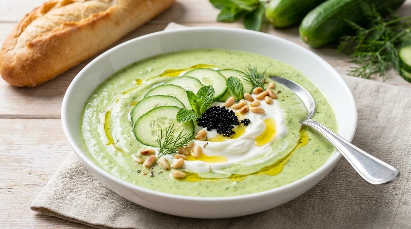Yoghurtkall gurksoppa – Svalkande sommarstart pa 10 minuter - traditionellt Turkiet Soppa recept, perfekt till vardagsmiddag