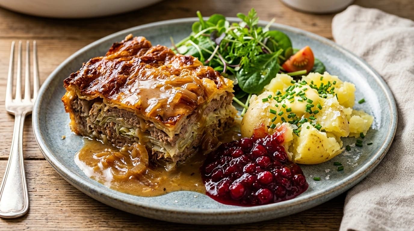 Vegetarisk kålpudding med sojafärs