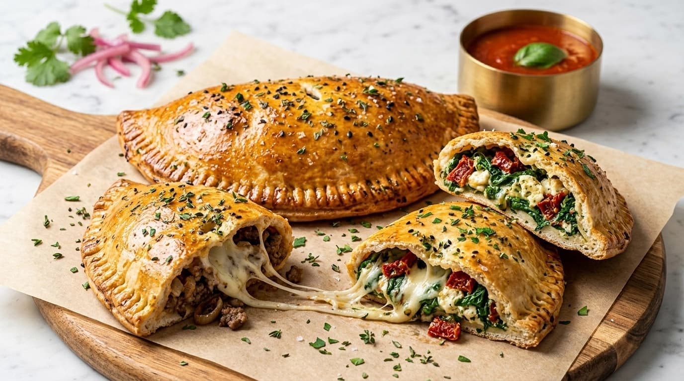 Vegetariska ost- och svamp-piroger