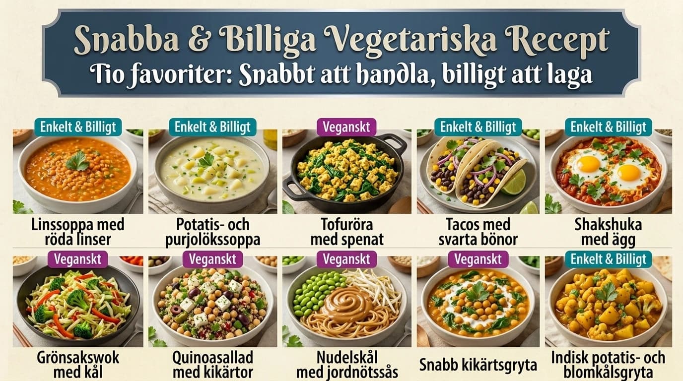 Lättlagade vegetariska recept för nybörjare