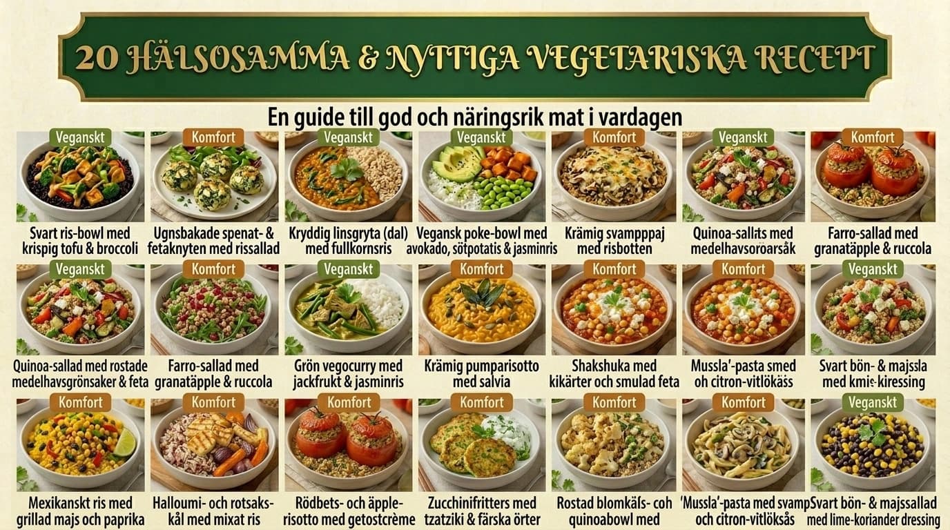 Nyttiga vegetariska recept för en hälsosam livsstil