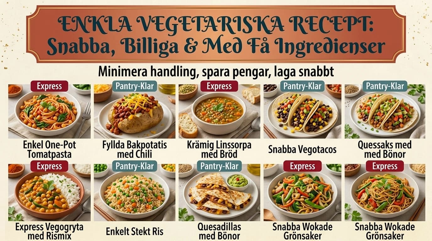 Vegetariska recept för studenter (billiga & snabba)