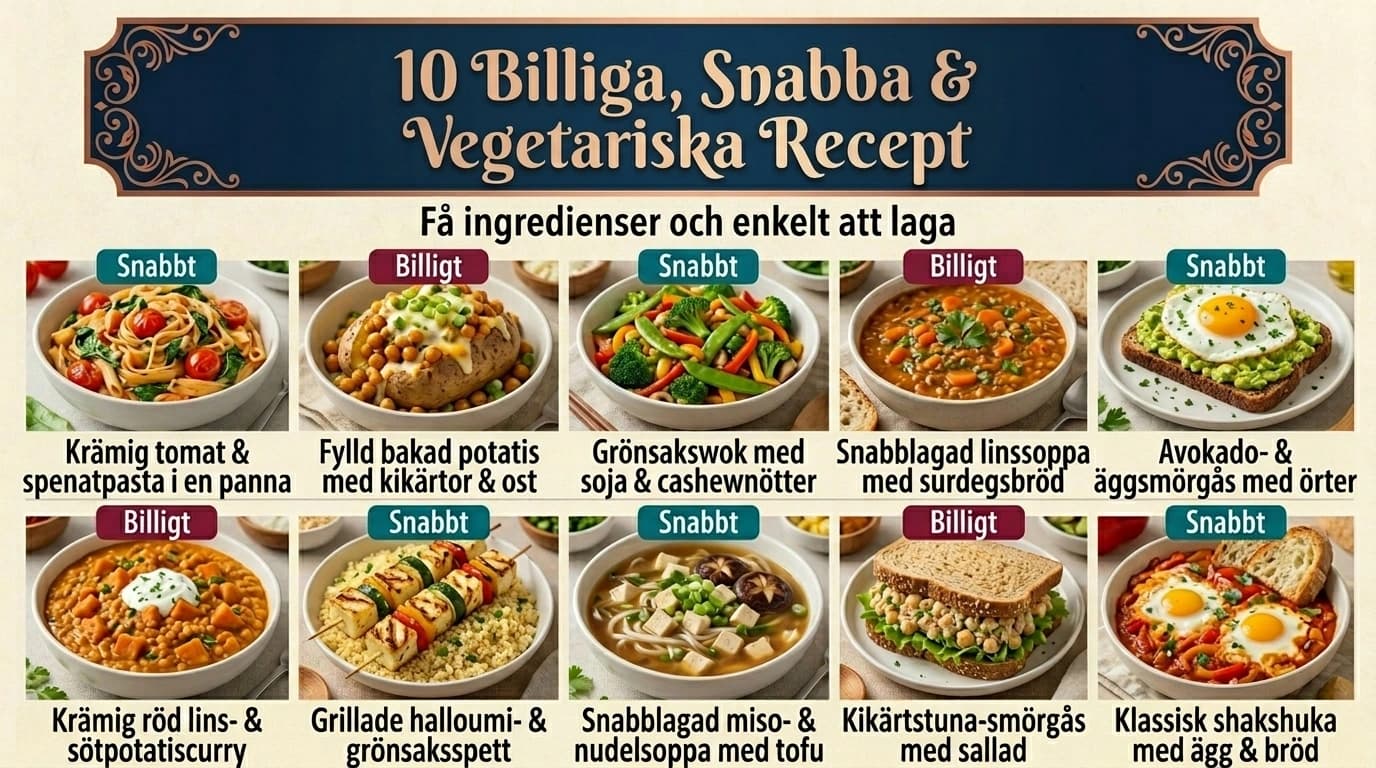 Vegetariska vardagsrecept (snabba & enkla)