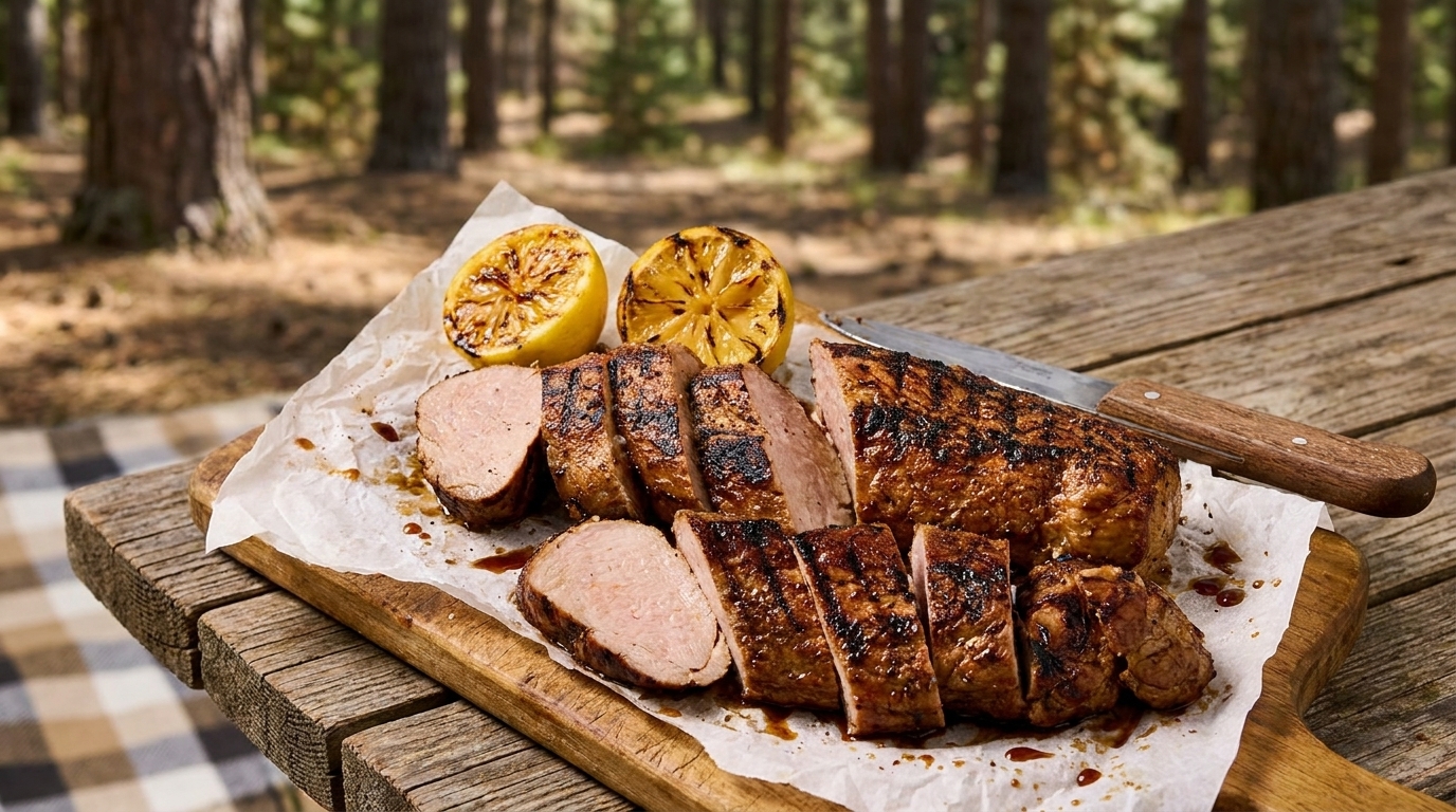 Saftig grillad fläskfilé