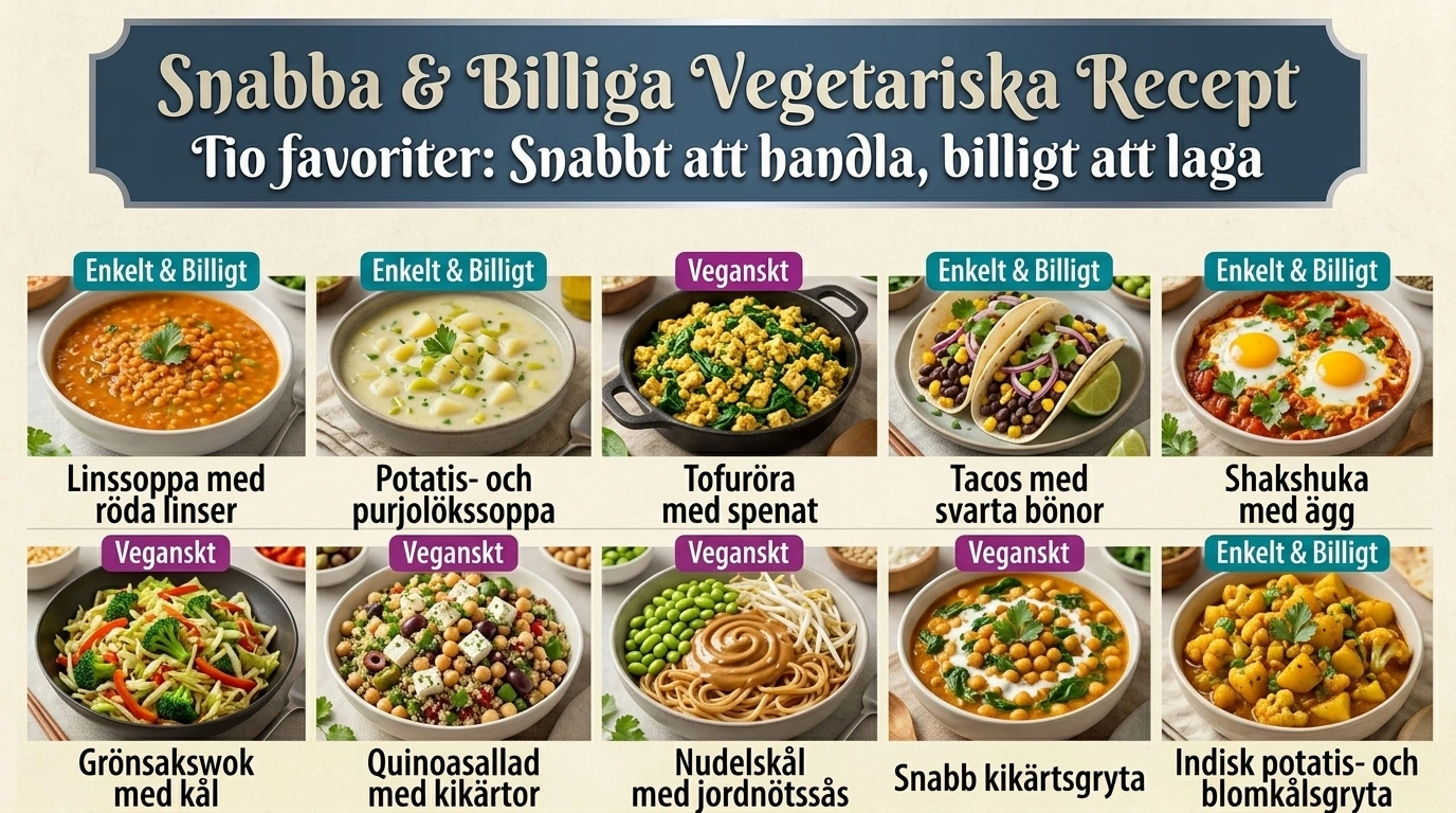 Lättlagade vegetariska recept för nybörjare