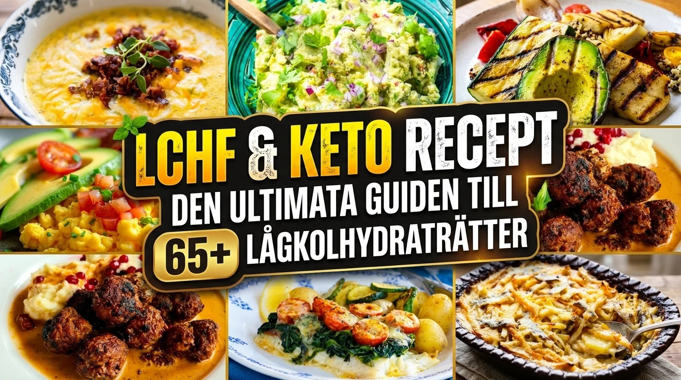 LCHF & Keto recept – den ultimata guiden till 65+ lågkolhydraträtter