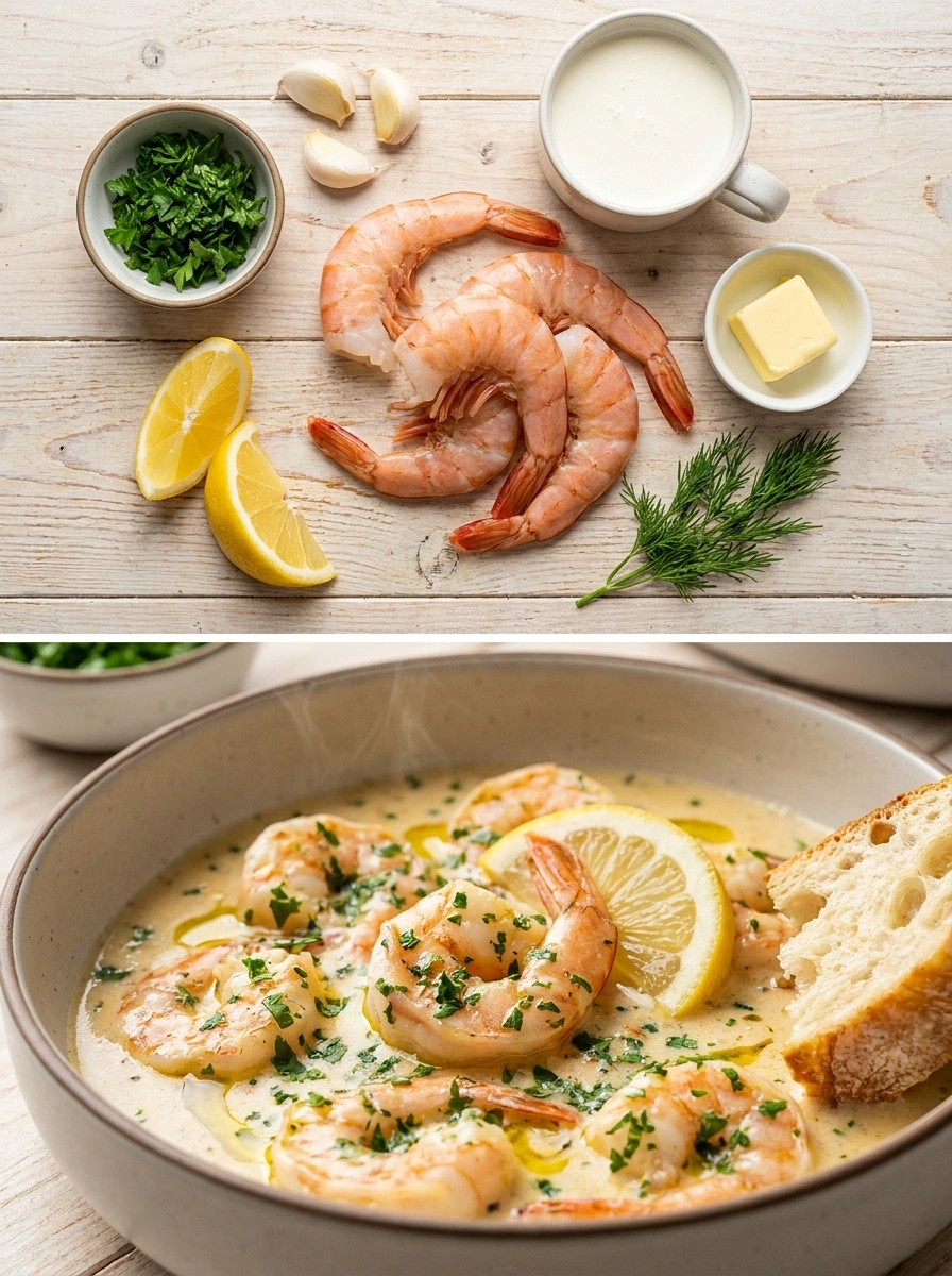 Räkor i Vitlökssås (Gambas)