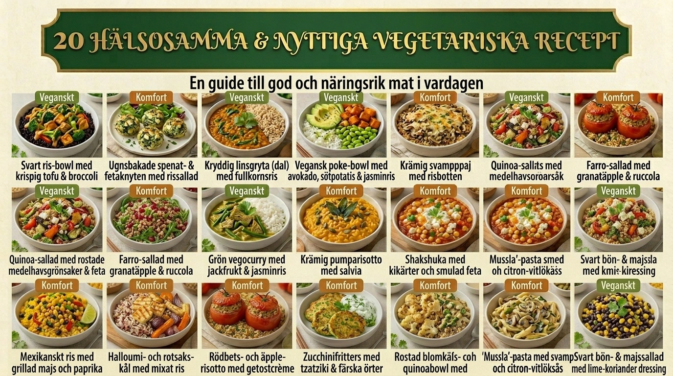 Nyttiga vegetariska recept för en hälsosam livsstil