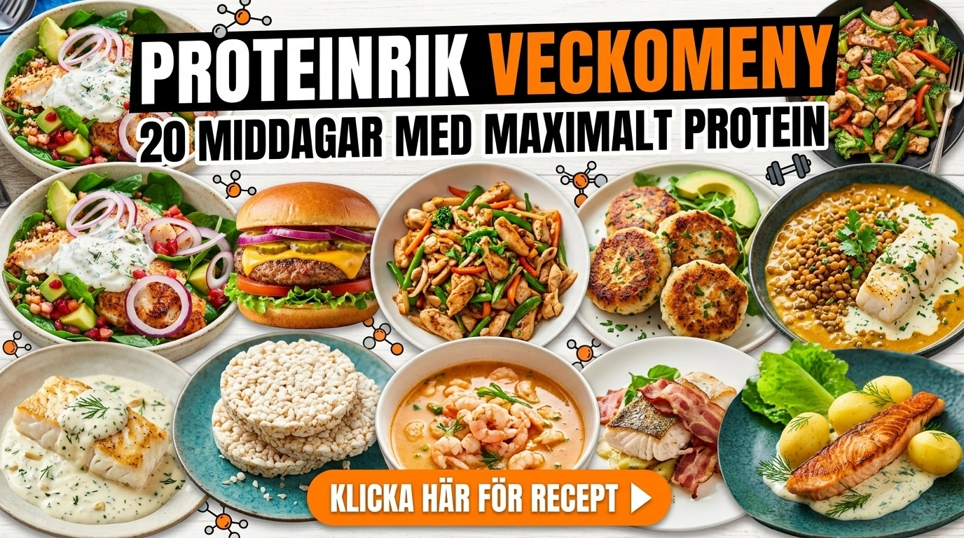 Proteinrik veckomatsedel – 20 middagar med maxat protein