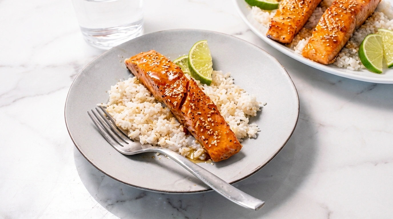 Grilled salmon with miso butter | Asiatisk lax med smörig umamiglace - traditionellt Asien Grillmat recept, perfekt till vardagsmiddag