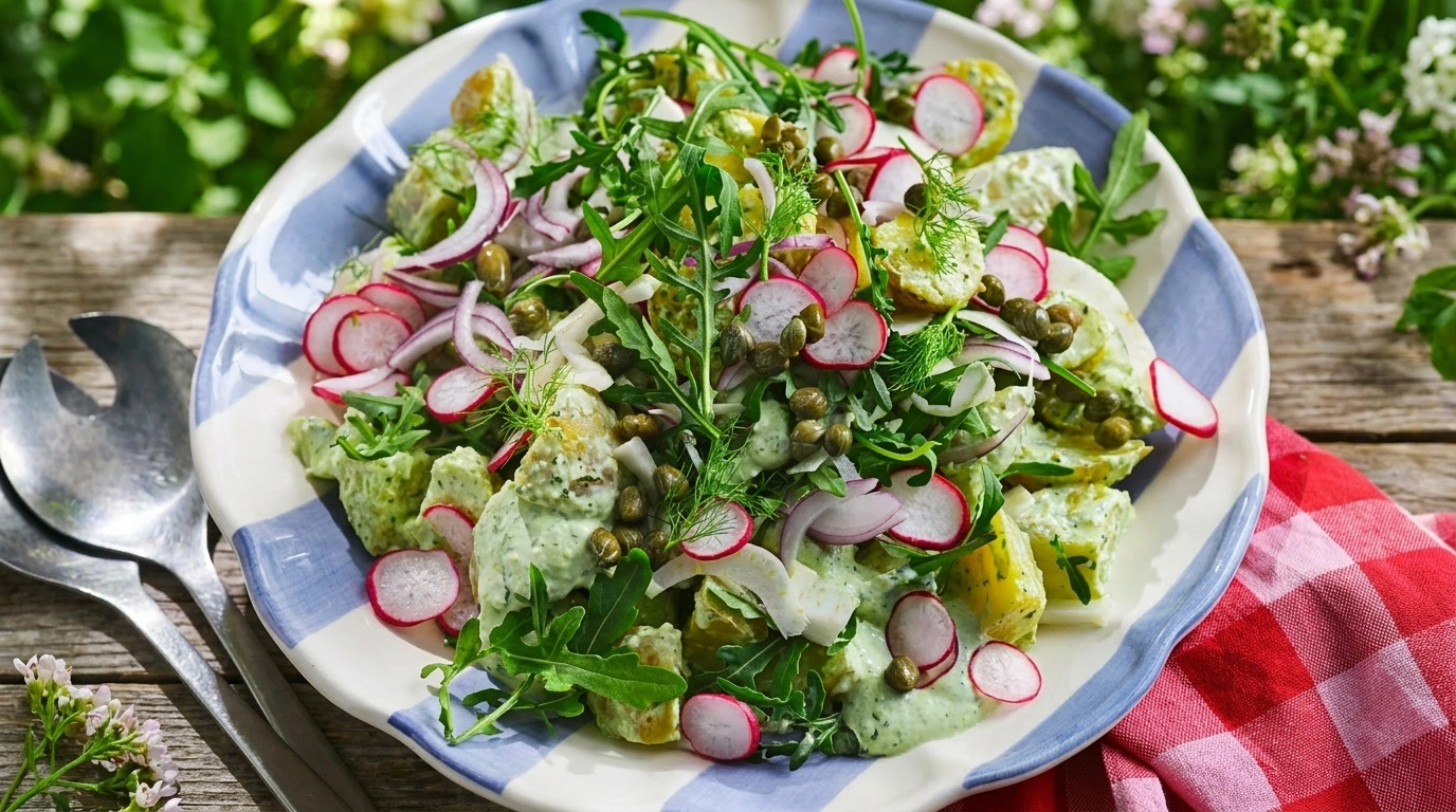 Italiensk potatissallad – fräsch potatissallad med italienska smaker på 25 minuter - traditionellt Italien Sommarsallader recept, perfekt till vardagsmiddag