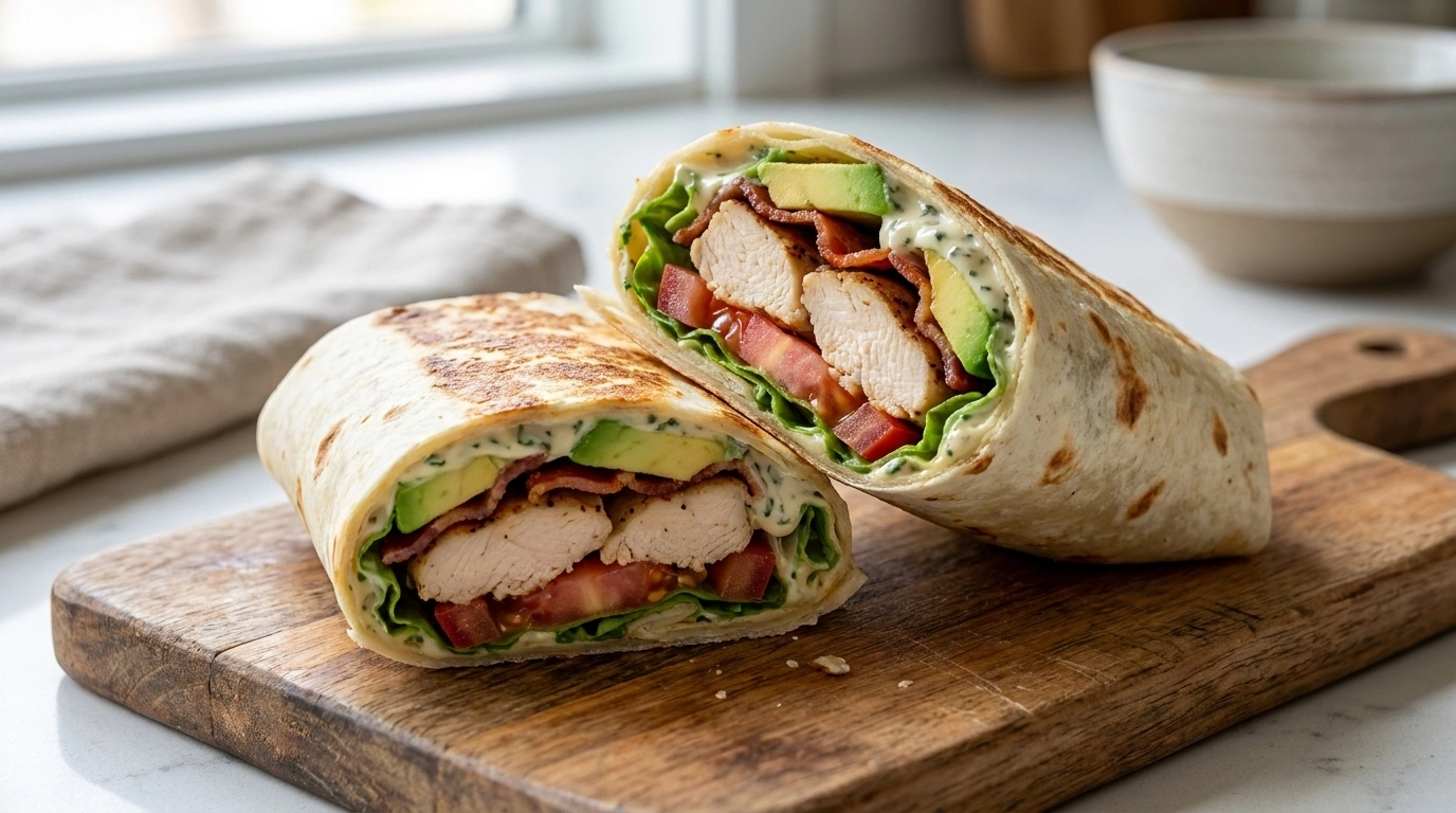 Smaskig kalkonwrap med krämig avokado - traditionellt Sverige Picknick & Utflykt recept, perfekt till vardagsmiddag