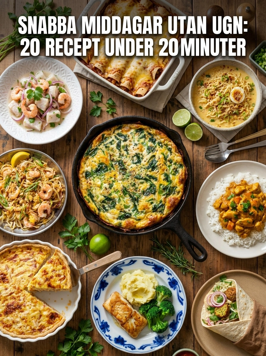 Snabb Middag Utan Ugn: 20 Recept Klara på Spisen