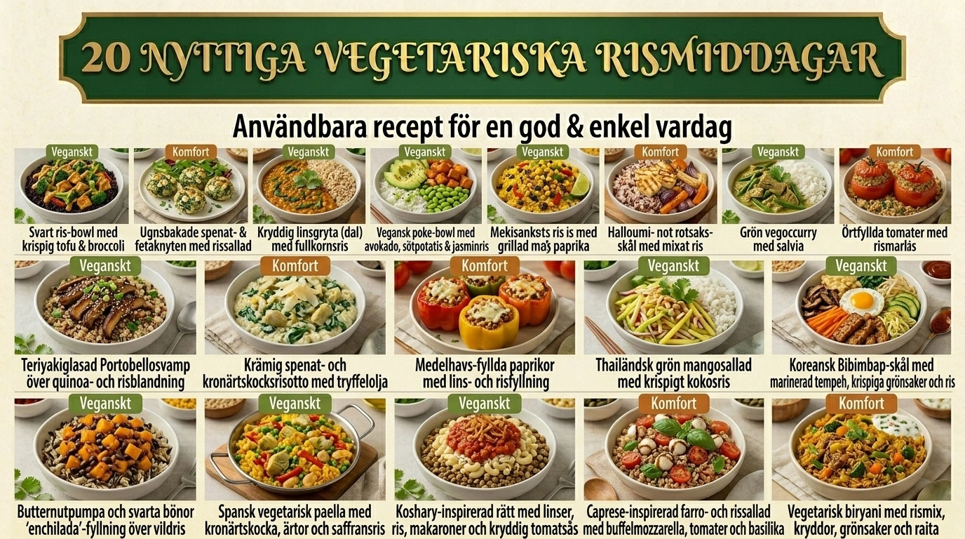 Snabba vegetariska recept under 20 minuter