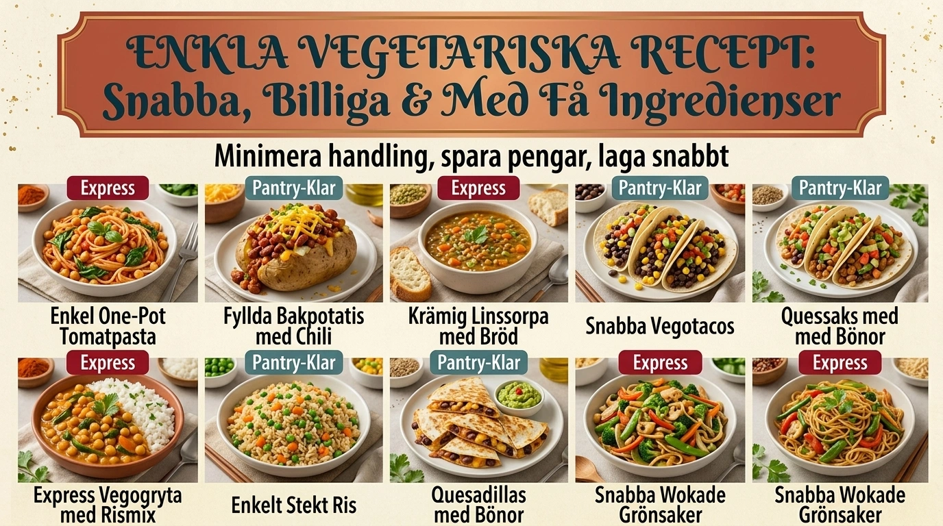 Vegetariska recept för studenter (billiga & snabba)