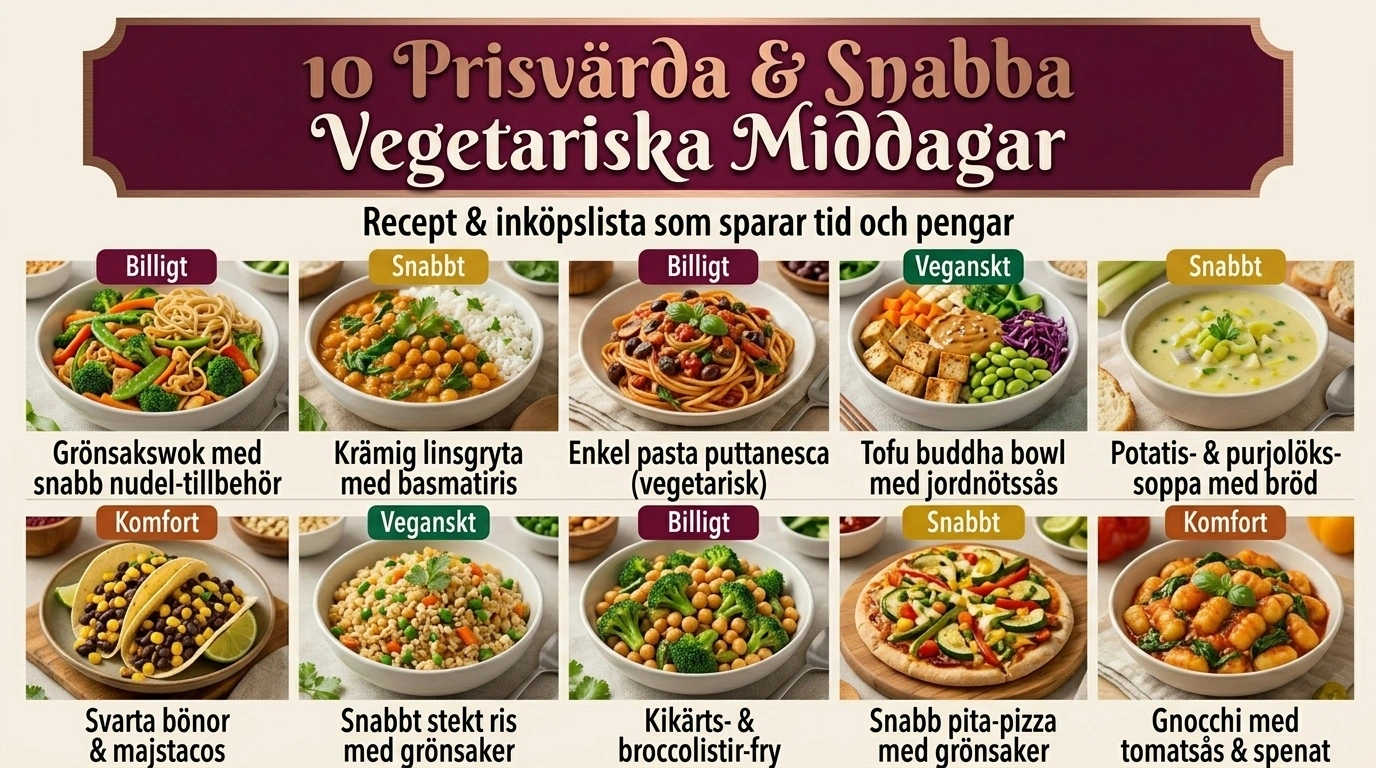 Vegetariska Sallader, Bowls & Smårrätter (20 Recept)