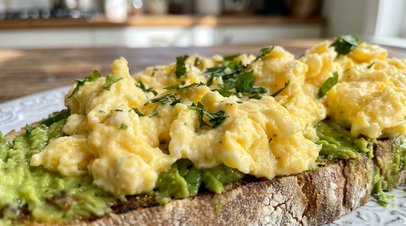 Äggröra med avokado och chili – Krämig supermorgon på 5 minuter - traditionellt Svensk Frukost recept, perfekt till vardagsmiddag