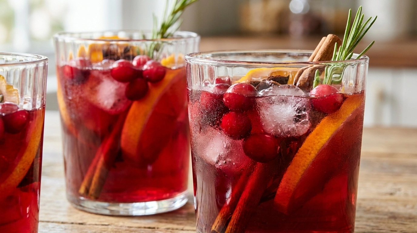 Alkoholfri Glögg med Tranbär och Apelsin - traditionellt Svenskt Drycker recept, perfekt till vardagsmiddag